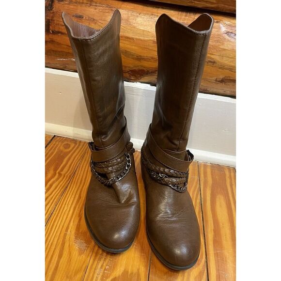 Pierre Dumas Kids Brown Leather Western Cowboy Boots Size 4 - Picture 2 of 10